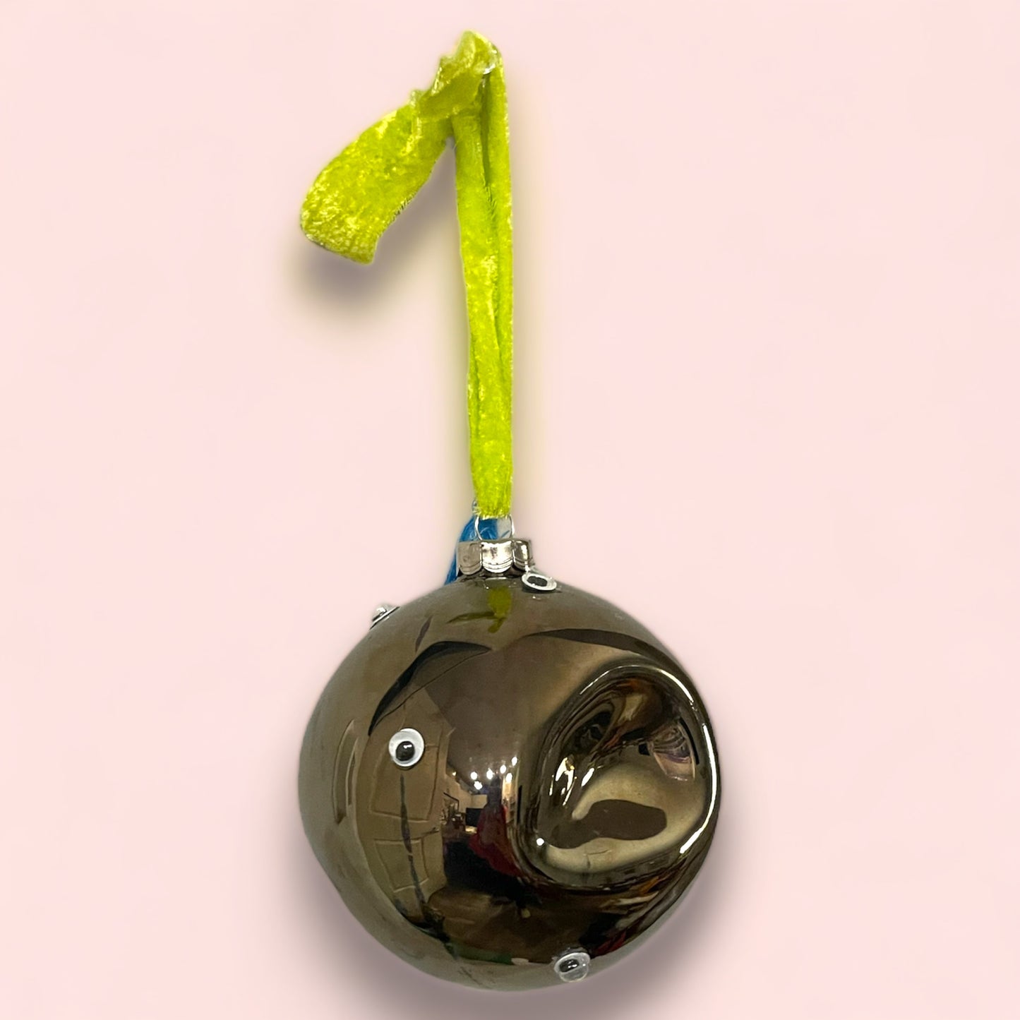 Deflated Chrome Ball Ornament