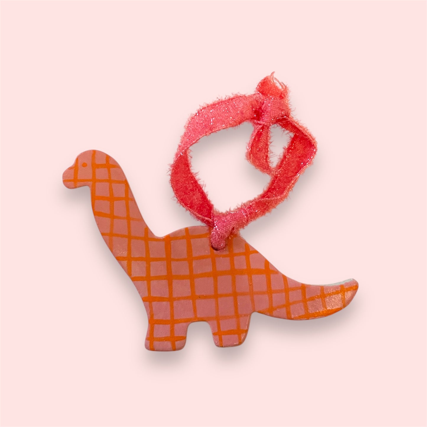 Pink Dinosaur Ornament
