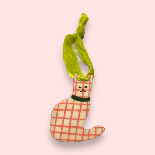 Pink Cat Ornament
