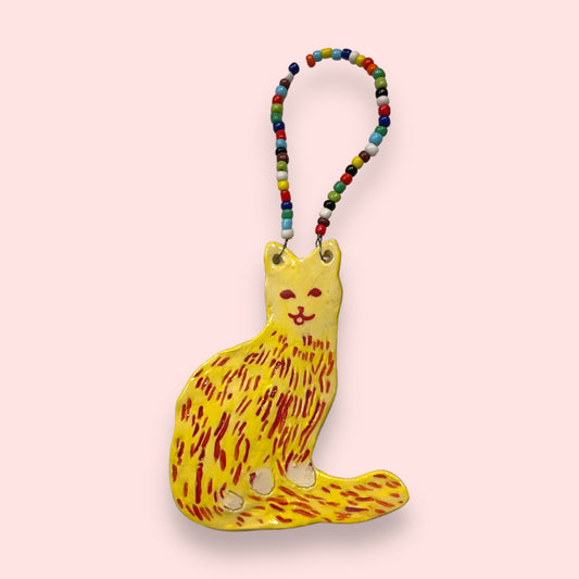 Yellow Cat Ornament